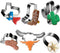Aoerfes Western Cookie Cutters 6 Piece Texas Cutter Set, Cowboy Hat,Longhorn, Cowboy Boot ,Cactus, Round Shaped Stainless Steel Molds for Party Making Muffins, Cake Fondant Biscuits,Sandwiches