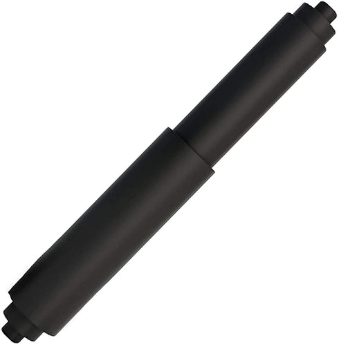 Black Toilet Paper Roller - Extra Long 7 inches Length - Toilet Paper Holder Roller Replacement- Plastic Toilet Paper Holder Replacement Rod - Toilet Paper Holder Spring Loaded fits Extra Large Tissue Rolls