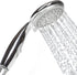 Vive Handheld Shower Head - 2 in 1, Long Hose, High Pressure, Chrome Finish Bathroom Faucet Kit with Large Waterfall Rainfall Head - Universal Adapter Holder Mount for Wall - Clean Overhead Rain Style