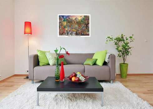 Poster Tom Masse Magical Mystery Tour of 100 Beatles Songs Music Print - 32x22