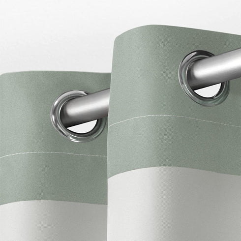 Exclusive Home Curtains Indoor/Outdoor Stripe Cabana Grommet Top Curtain Panel Pair, 54x96, Sea Foam, 2 Count