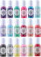 Miraclekoo 18 Colors Epoxy UV Resin Pigment Opaque Liquid Epoxy UV Resin Dye Resin Colorant, 0.35oz Each
