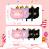 8 Pieces Crown Cat Foil Balloons Cute Kitty Cat Birthday Balloons Animal Balloons for Girls Kitten Pet Cat Birthday Party Supplies Decorations, Pink and Black