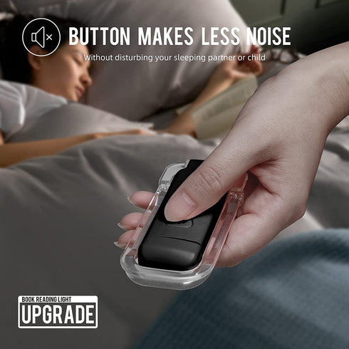 EGWASER Book reading light, Portable USB Rechargeable LED Clip on Book Lights for Reading in Bed, 3 Brightness Adjustable Dimmable Bookmark Light for Eye-Protection, Reading Lamp for Bookworms (Black)