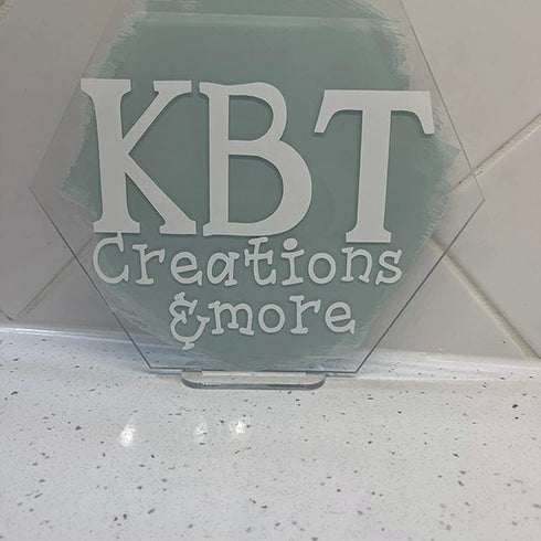 XIAOYUE 5 Sets Acrylic Blanks Hexagon with Stand,DIY Clear Wedding Signs,Personalized Hand Lettered Table Numbers (2.5'')