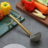 Gold Ladle, Berglander Non-stick Silicone Kitchen Ladle With Titainium Gold Plating handle, Soup Ladle, Cooking Ladle Soup Spoon For Cooking, Dishwasher Safe, Easy to Clean