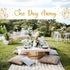 WHPCT One Day Away Banner,Gold Romantic Banner For Wedding Rehearsal Dinner Party Sign, Brunch Wedding Rehearsal Dinner Party Supplies Decoration 9.8X1.6Ft, 9.8Ft X 1.6Ft