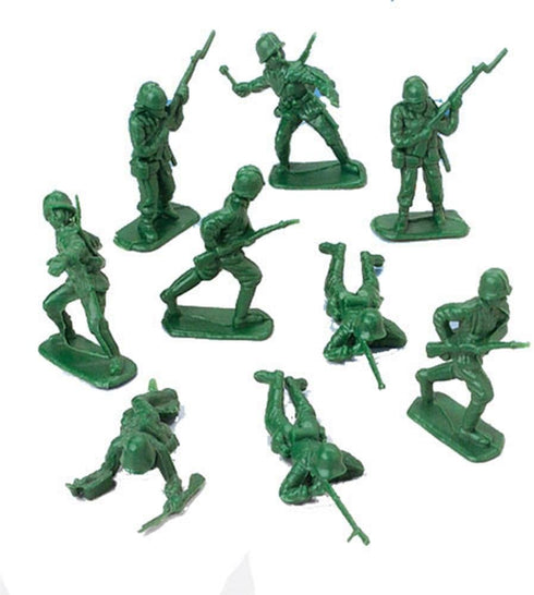 DELUXE BAG OF CLASSIC TOY GREEN ARMY SOLDIERS - 36 Pc.