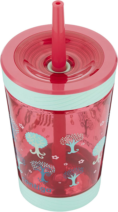 Contigo Spill-Proof Kids Tritan Straw Tumbler, 14 Oz, Sprinkles Pink