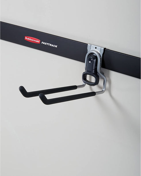 Rubbermaid Fasttrack Multi-Purpose Hook, Good for Holding Cords, Lawn Chairs, Shovels, and Kids Toys, Holds up to 50 Pounds