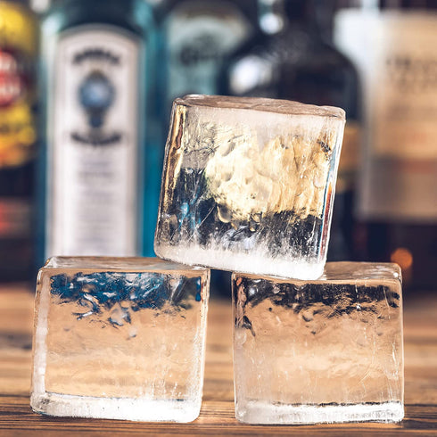 Zulay Kitchen Silicone Ice Cube Trays Set of 2 - Large Square Ice Cube Molds and Sphere Ice Ball Maker with Lid - BPA Free Reusable Ice Mold For Whiskey, Cocktails, Bourbon (Black)