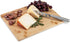 True Appetize Bamboo Cheese Board and Knife Set, Bamboo Wood and Stainless Steel, 12.2" by 10", Cheese Service, Entertaining Gift Set