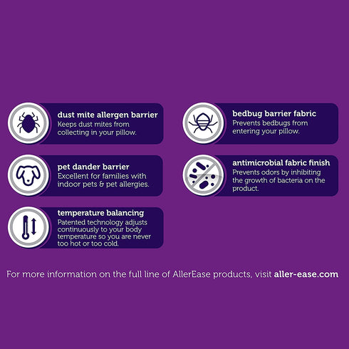 AllerEase Ultimate Pillow Protector, King 2 Pack