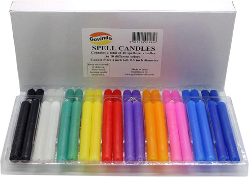 Govinda - Spell Candles (40 Candles) - 4" x 1/2"