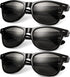 Black Sunglasses Bulk - (Pack of 12) Premium Retro Party Sunglasses for Birthdays, Weddings, Bachelorette, Bachelor, Photo Booth Prop Eyewear Shades - Adult or Kids Unisex Party Favor Supplies