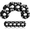 12 Pieces Volleyball Sport Hair Scrunchies Volleyball Sport Hair Ties Silk Satin Elastic Scrunchies Hair Bands Ponytail Holders for Players Teams Gifts (Black)