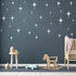Retro Star Vinyl Wall Decals, Starbursts Wall Stickers for Nursery, Kids Room Wall Decals, Unique Wall Decals for Baby Girls Boys Bedroom, Nursery Decor Y10 (White)