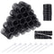 20 Pieces Hair Styling Brush Roller Hair Curler Roller Hair Mesh Roller and 20 Pieces Plastic Roller Picks for Women Girls Hair Styling (2.5 x 1.4 Inch,Black)