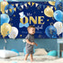 Boys 1st Birthday Decoration Mr. Onederful Birthday Party Supplies Boy 1st Birthday Backdrop Happy 1st Banner for Baby Toddler Little Man First Birthday Party Decor Photo Prop, 6 x 3.6 Feet