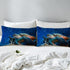Arightex Sea Turtle Pillow Cover Ocean Blue Pillow Covers Sea Life 3D Fish Coral Pillow Shams Teen Pillowcase Set of 2 (Marine, Standard 20" x 26")