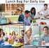 Lunch Bags for Women, Insulated Lunch Bag Reusable Lunch Bag Leakproof Large Lunch Bag with Adjustable Shoulder Strap, Multi-Pocket Lunch Bag for Work, Office, Picnic, Outdoor (Green)