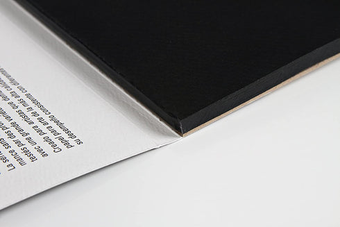 Canson-100510866 Drawing Mi-Teintes Paper Pad, Dual Sided Textures for Pastels, Charcoals, Pencil, Fold Over, 98 Pound, 9 x 12 Inch, Black, 24 Sheets, 9"X12"