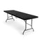 Iceberg iGear Stretch Fabric Table Top Cap Cover, Solid Black, Poly Spandex, For 8 Long Tables