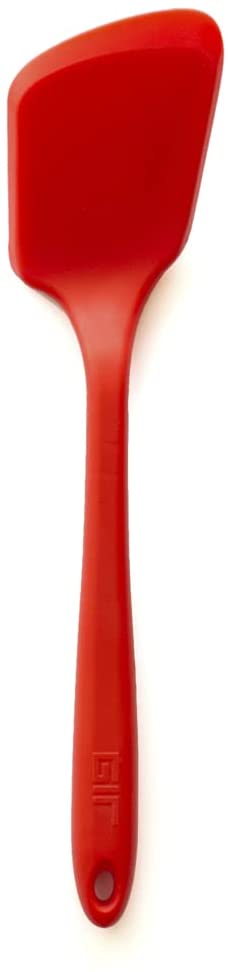 GIR: Get It Right Premium Silicone Spatula Turner - Non-Stick Heat Resistant Flip Spatula for Pancakes, Eggs, Cooking, Baking, and Mixing | Mini - 11 IN, Red