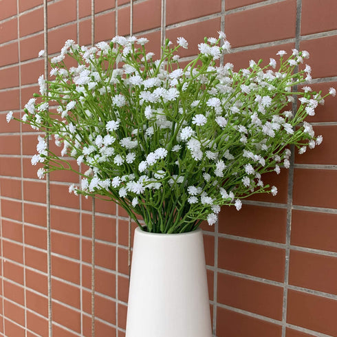 CATTREE Artificial Flowers, Baby Breath Gypsophila Plastic Fake Plants Wedding Bridal Bouquet Party Indoor Outdoor DIY Home Garden Verandah Office Table Centerpieces Arrangements Decoration 4 pcs