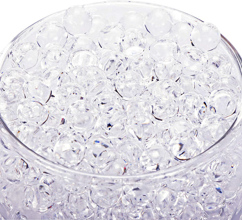 Bymore 60000 Clear Water Gel Jelly Beads Vase Filler Beads,Vase Fillers for Floating Pearls, Floating Candle Making, Wedding Centerpiece, Floral Arrangement (Transparent)