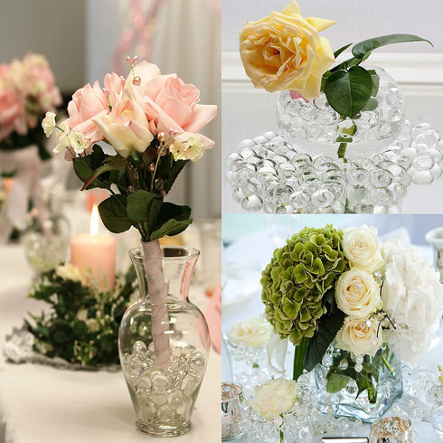 Bymore 60000 Clear Water Gel Jelly Beads Vase Filler Beads,Vase Fillers for Floating Pearls, Floating Candle Making, Wedding Centerpiece, Floral Arrangement (Transparent)