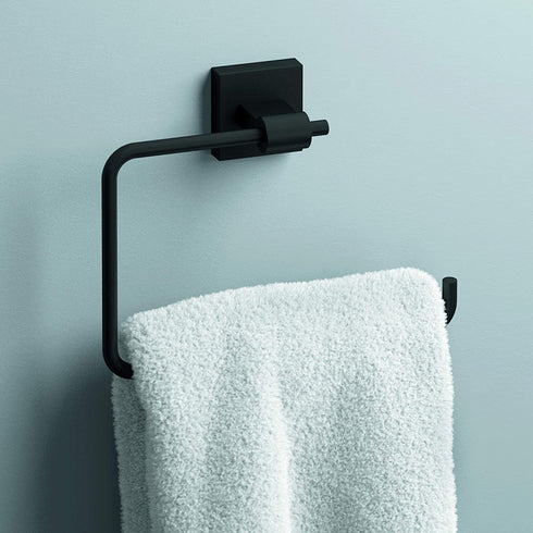 Franklin Brass Maxted Towel Ring, Matte Black, Bathroom Accessories, MAX46-FB 7.87 x 2.15 x 6.04 Inches