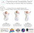 Amazing Baby Transitional Swaddle Sack with Arms Up Mitten Cuffs, Tiny Bear, Sterling, Small, 0-3 Months (Parents' Picks Award Winner)