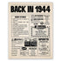 8x10 1944 Birthday Gift // Back in 1944 Newspaper Poster // 79th Birthday Gift // 79th Party Decoration // 79th Birthday Sign // Born in 1944 Print (8x10, Newspaper, 1944)