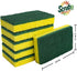 SCRUBIT Heavy Duty Scrub Sponges - Dishwashing Sponge Along with A Thought Scouring Pad -Ideal for Cleaning Kitchen ,Dishes, Bathroom- Yellow- 24 Dish sponges