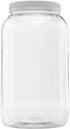CLEARVIEW CONTAINERS 128 OZ Jar with Lid - Clear Plastic Jar with lid Leak proof Fresh seal lined ribbed cap Gallon Storage Container - 1 Pack