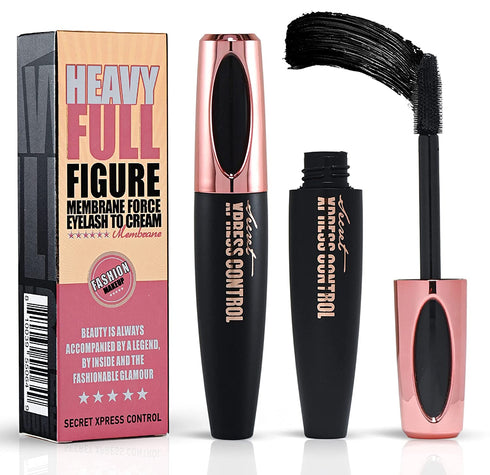 Secret Xpress Control 4D Silk Fiber Lash Mascara, Lengthening and Thick, Volume, Long Lasting, Waterproof & Smudge-Proof, All Day Full, Long, Thick, Smudge-Proof Eyelashes