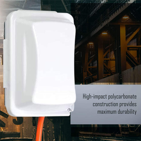 TayMac MM410W Single-Gang Horizontal/Vertical Mount Weatherproof In-Use Cover, 16 in 1, 2.75 in, White