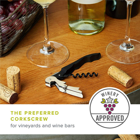 True Truetap Teal Double Hinged Waiter's Corkscrew