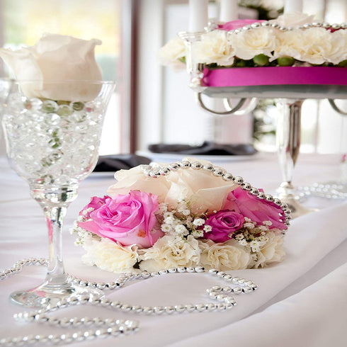 Bymore 60000 Clear Water Gel Jelly Beads Vase Filler Beads,Vase Fillers for Floating Pearls, Floating Candle Making, Wedding Centerpiece, Floral Arrangement (Transparent)