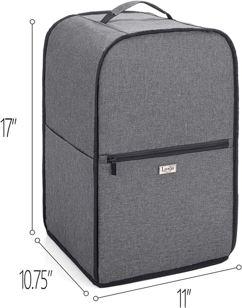 Luxja Food Processor Cover for Cuisinart and Hamilton Beach 11-14 Cup Processor, Food Processor Dust Cover with Accessories Pockets, Gray