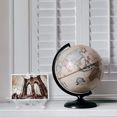 Super Z Outlet 5" Clear Plastic Easels or Stand/Plate Holders to Display Pictures or Other Items at Weddings, Home Decoration, Birthdays, Tables (24)