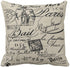 Emvency Throw Pillow Cover French Script Decorative Pillow Case Paris Home Decor Square 18x18 Inch Cushion Pillowcase