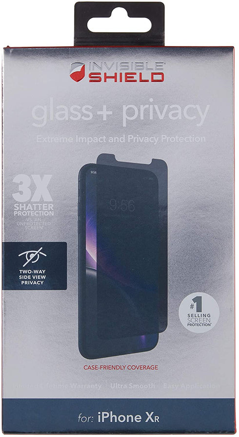 ZAGG InvisibleShield Glass+ Privacy Screen Protector for Apple iPhone 7 Plus, iPhone 6s Plus, iPhone 6 Plus €“ 3X Impact Protection, Transparent (I7LGPC-F00)