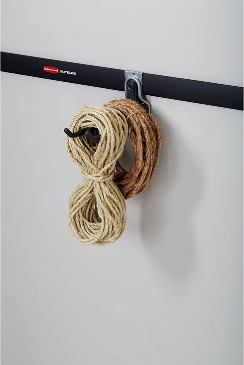 Rubbermaid Fasttrack Multi-Purpose Hook, Good for Holding Cords, Lawn Chairs, Shovels, and Kids Toys, Holds up to 50 Pounds