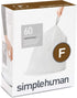 simplehuman Code F Custom Fit Drawstring Trash Bags in Dispenser Packs, 25-30 Liter / 6.6-8 Gallon, White 60 Liners