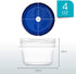 Twist Top Deli Containers Clear bottom With blue Top Twist on Lids Reusable, Stackable, Food Storage Freezer Container (6, 4 OUNCE)