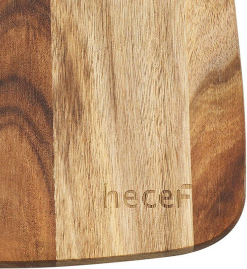 hecef Cheese Board set of 3,a Acacia Wood Cheese Plate & a Cheese Knife & a Cheese Fork, Cheese Platter Slate Board Cheese Serving Board (Cheese board with 2 knives)
