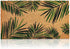 Tropical Green Palm Welcome Mat, Natural Coir Doormat (30 x 17.2 x 0.5 in)