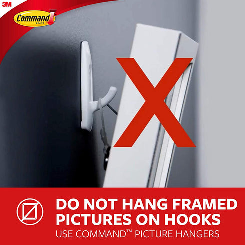 Command Clear Medium Hooks, 7 Hooks, 12 Strips - Easy to Open Packaging, Organize Damage-Free